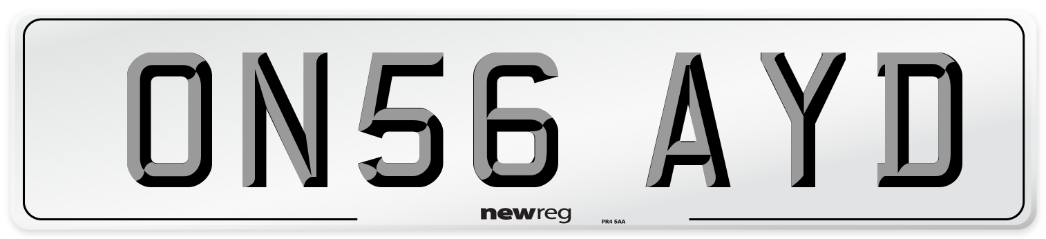 ON56 AYD Number Plate from New Reg